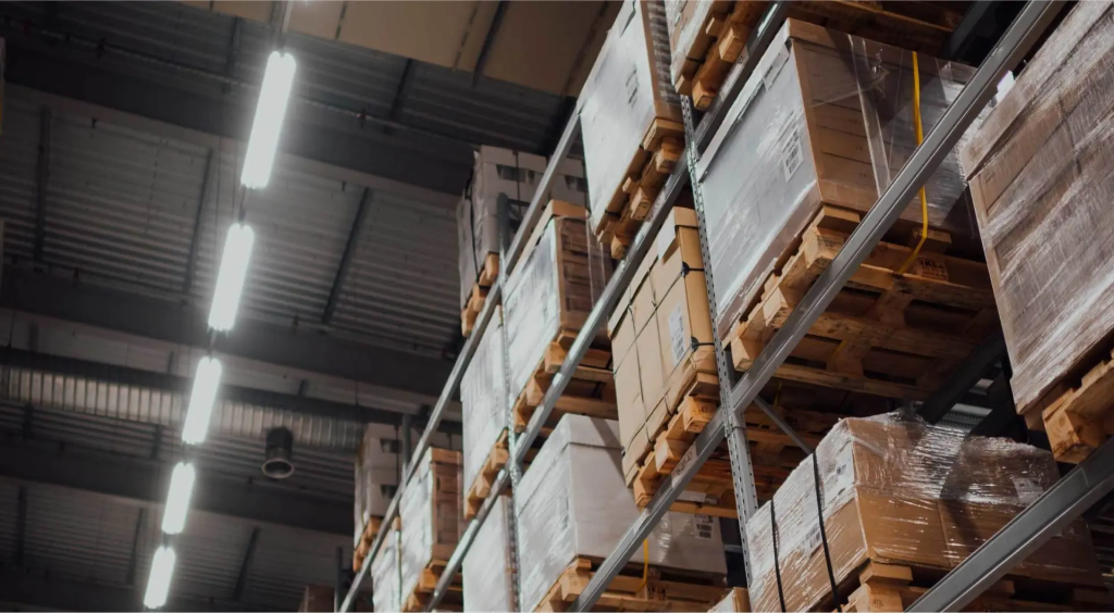warehouse storage with pallets